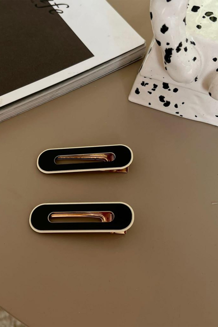 2 Pieces Black Buckle Set AK131 - EYYO