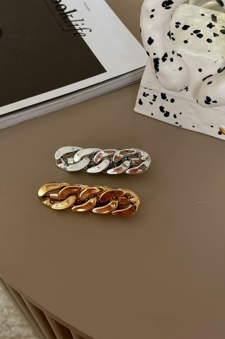 2 Pieces Gold And Silver Chain Buckle Set AK130 - EYYO