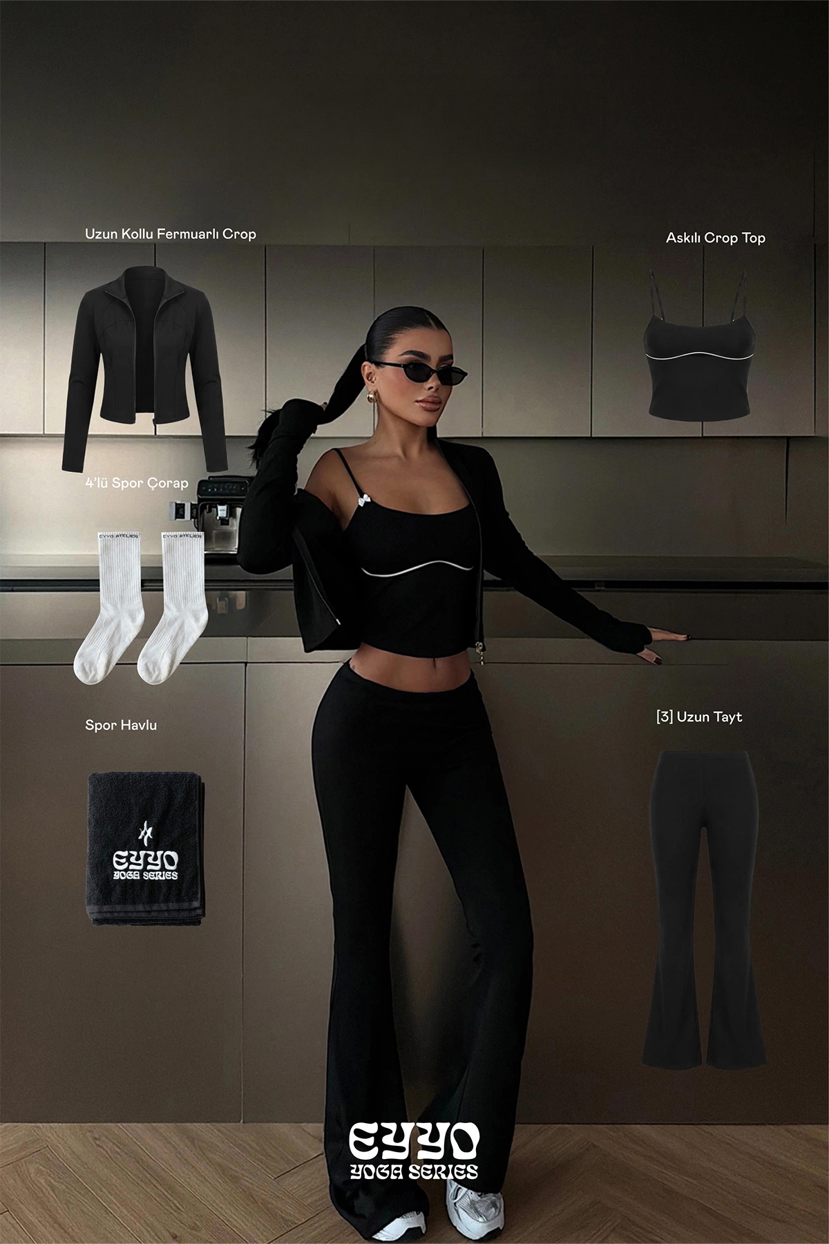 Siyah 5'li Yoga Set - 1