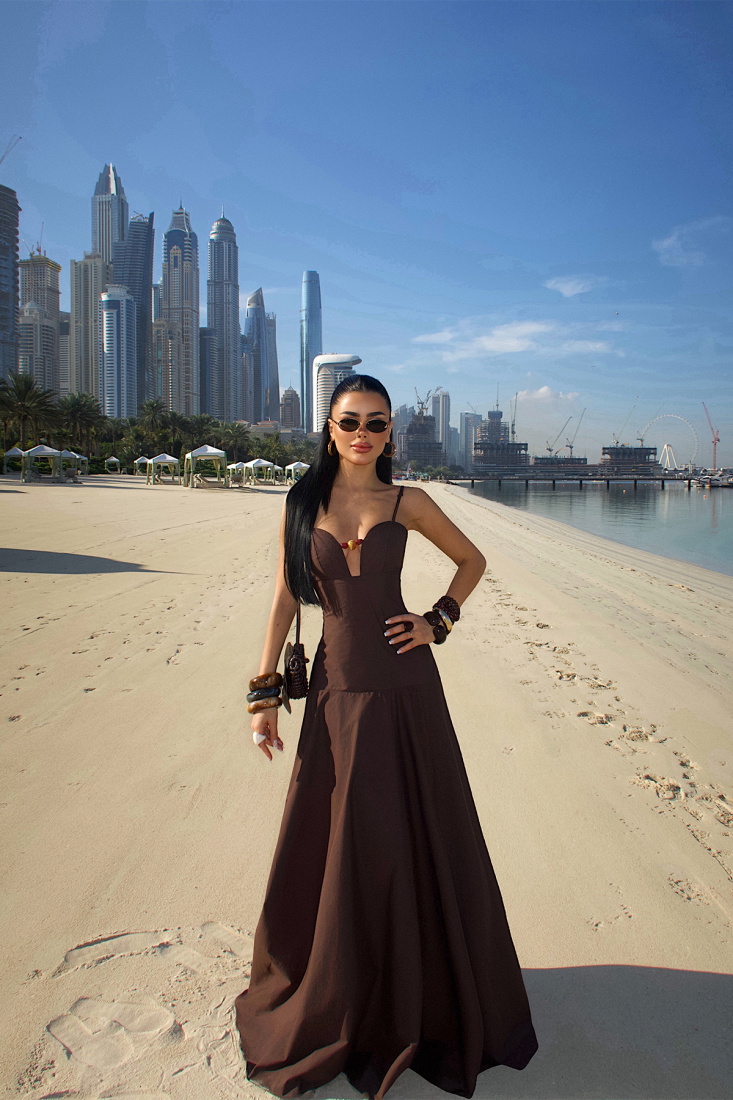 Kahve Havenna Elbise ATE-4839 - EYYO