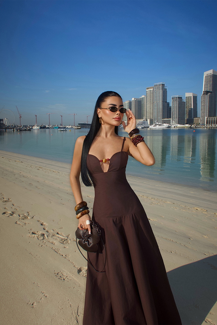 Kahve Havenna Elbise ATE-4839 - EYYO