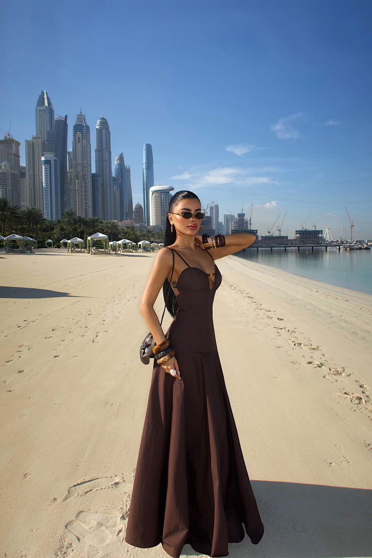 Kahve Havenna Elbise ATE-4839 - EYYO