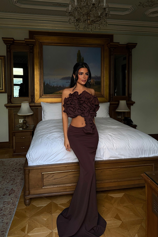 Acı Kahve Ruffle Takım ATE-4433 - 3