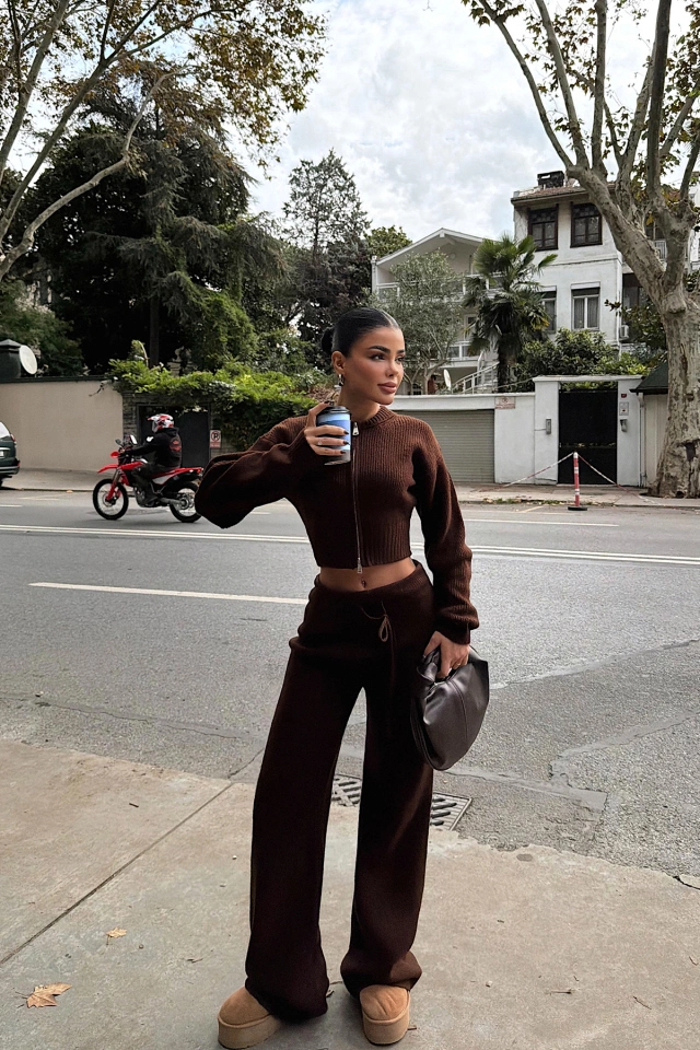 Acı Kahve Zaria Triko Takım ATE-3978 