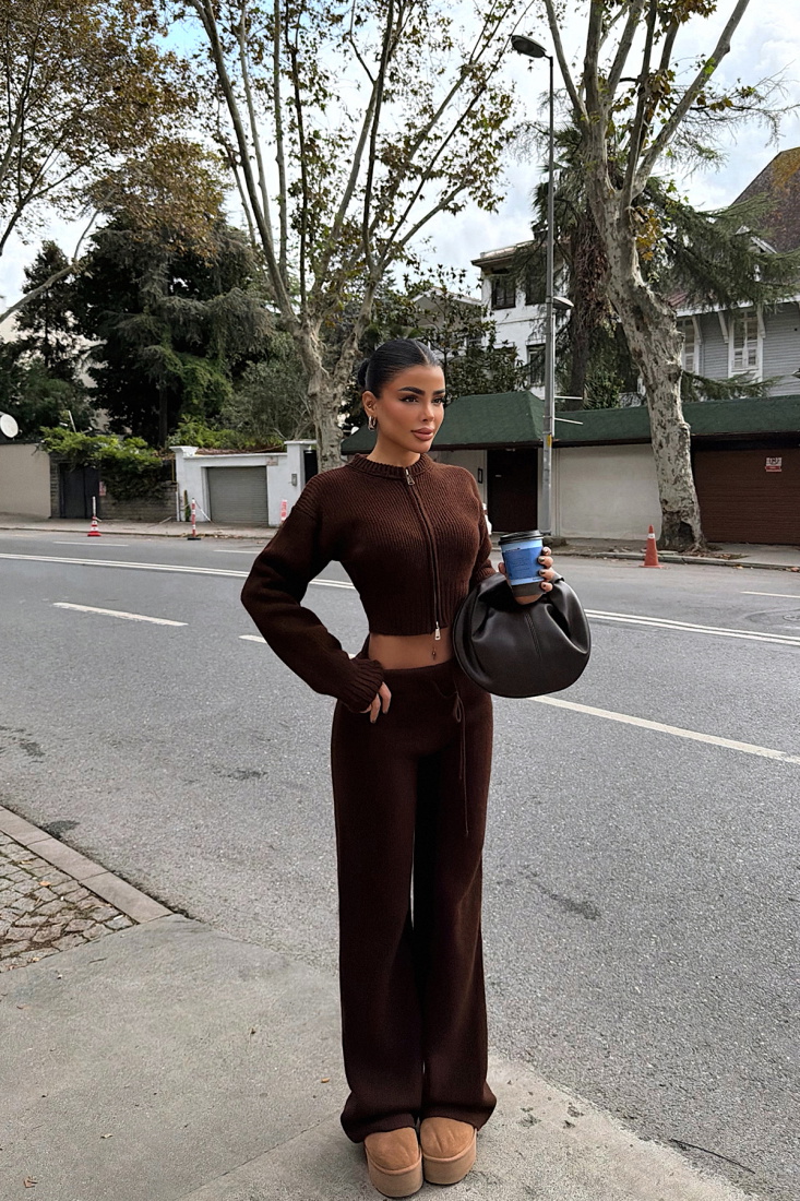 Acı Kahve Zaria Triko Takım ATE-3978 - EYYO