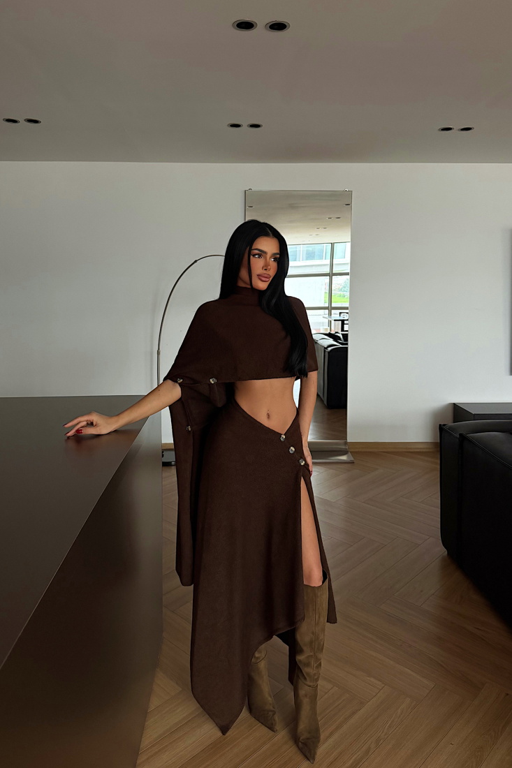 Acı Kahve Suzette triko takım ATE-4396 - EYYO