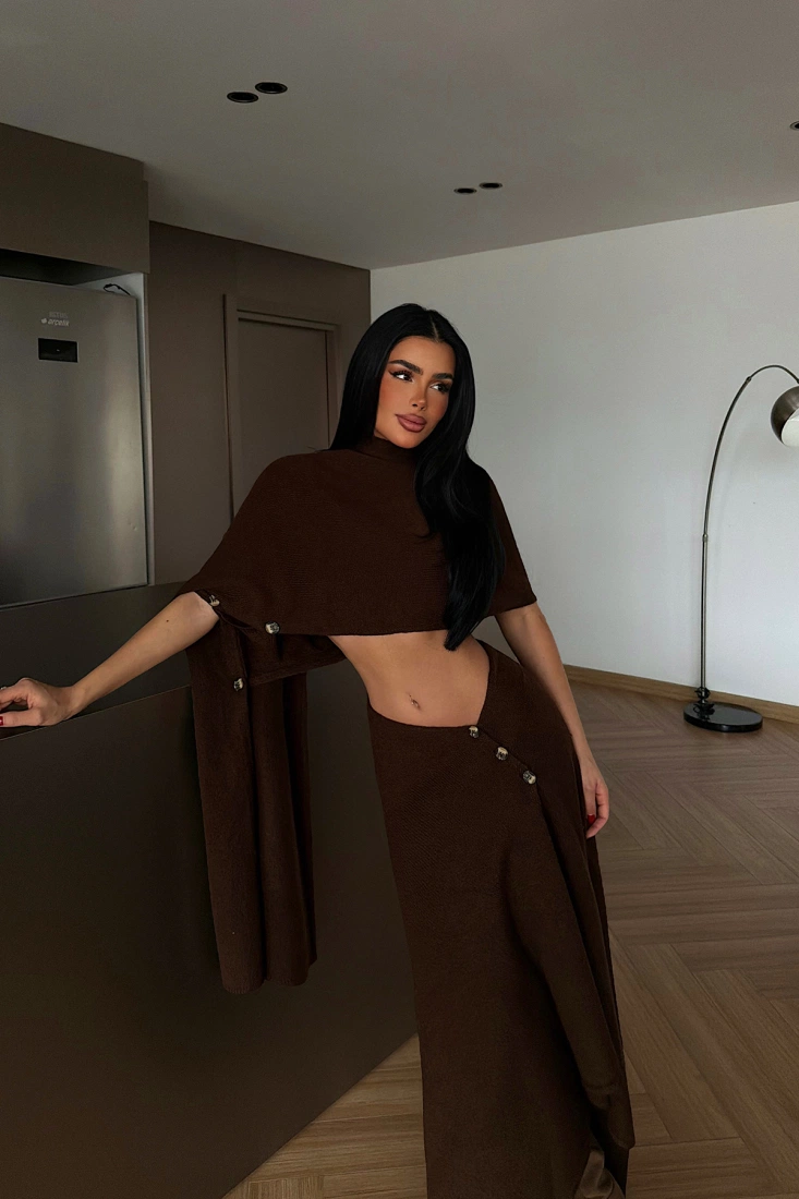 Acı Kahve Suzette triko takım ATE-4396 - EYYO