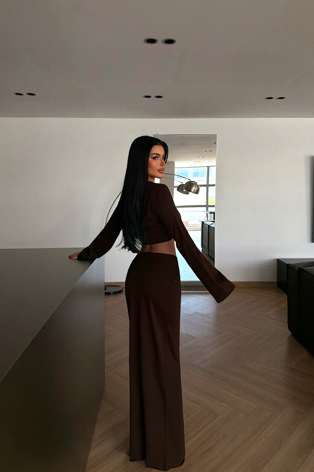 Acı Kahverengi Cashless Triko Takım ATE-4065 - 4