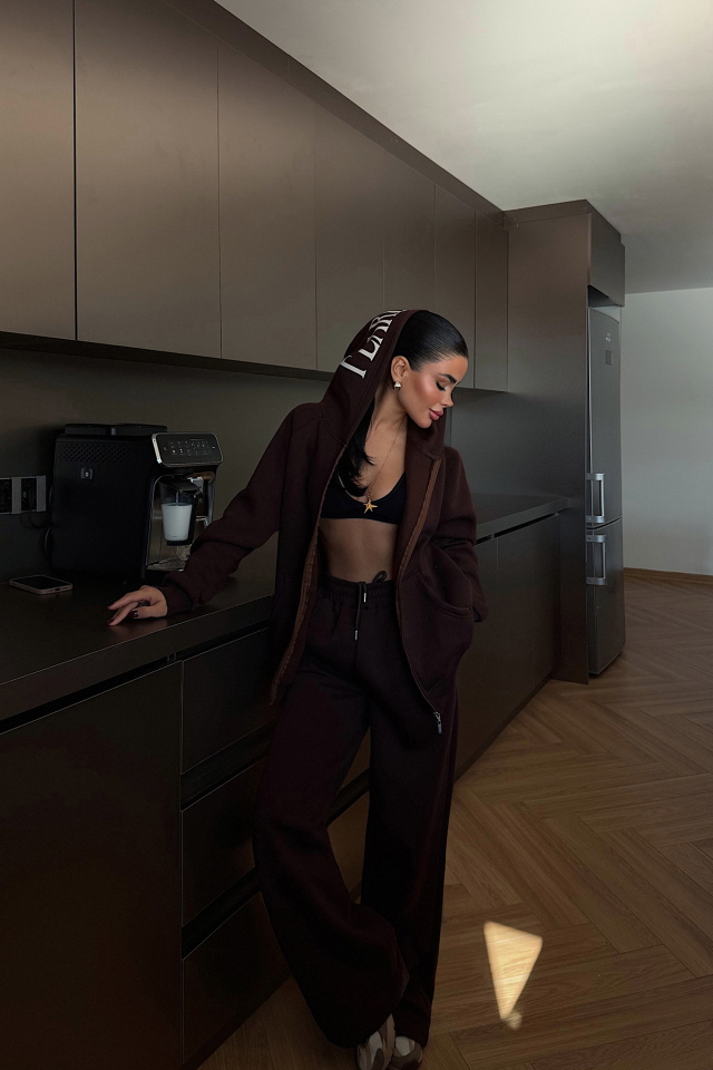 Acı Kahve Bonny Fermuarlı Eşofman Takım ATE-3870 