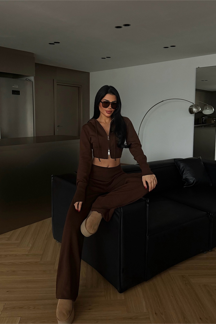 Acı Kahve Vinicia triko takım ATE-4331 - EYYO