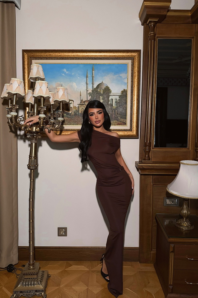 Acı Kahve Toka Detay Uzun Elbise ATE-4772 - 1