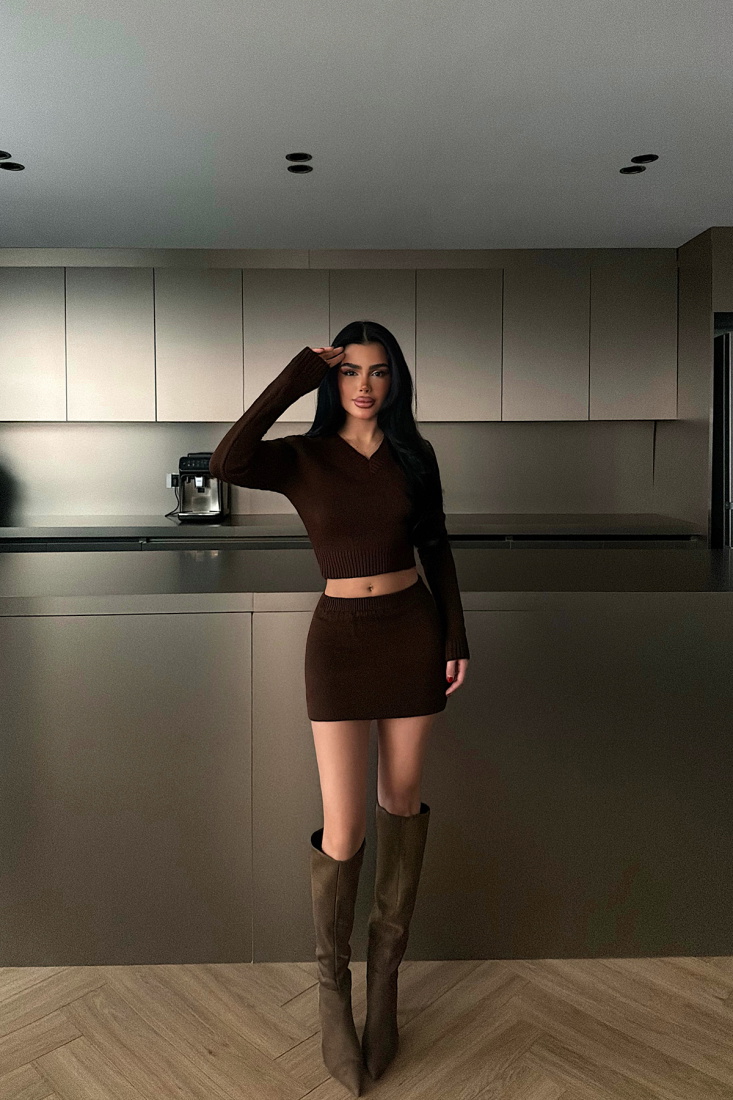 Acı Kahve İlue Triko Takım ATE-4368 - EYYO