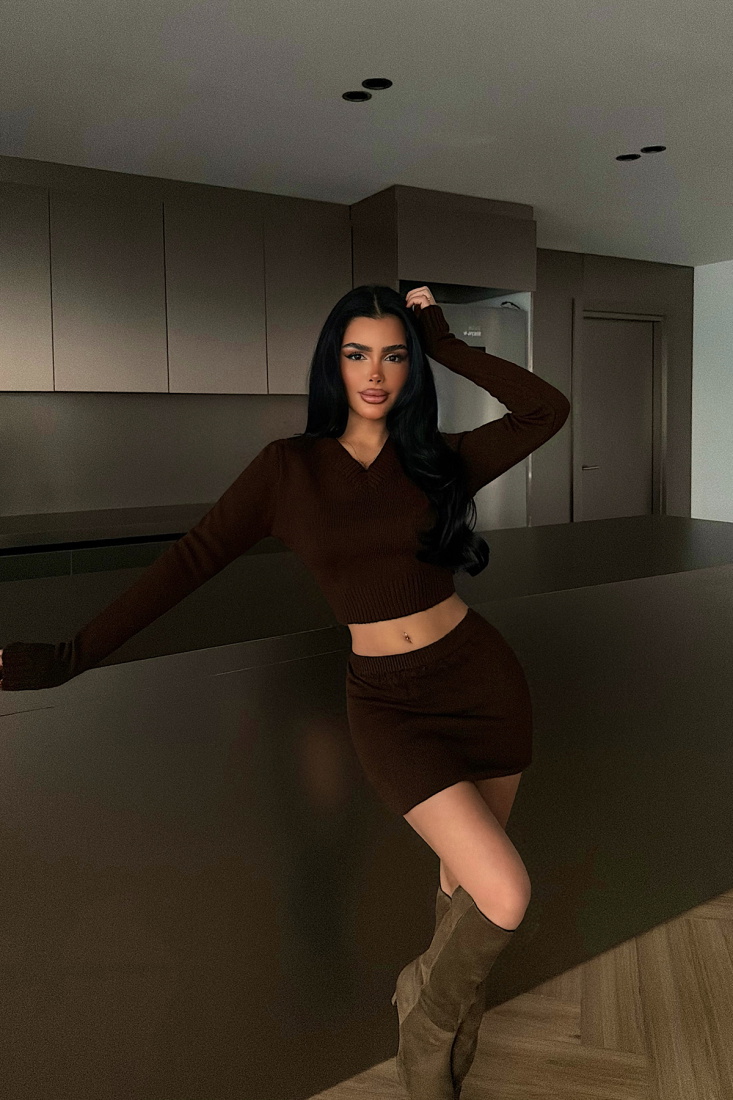 Acı Kahve İlue Triko Takım ATE-4368 - EYYO