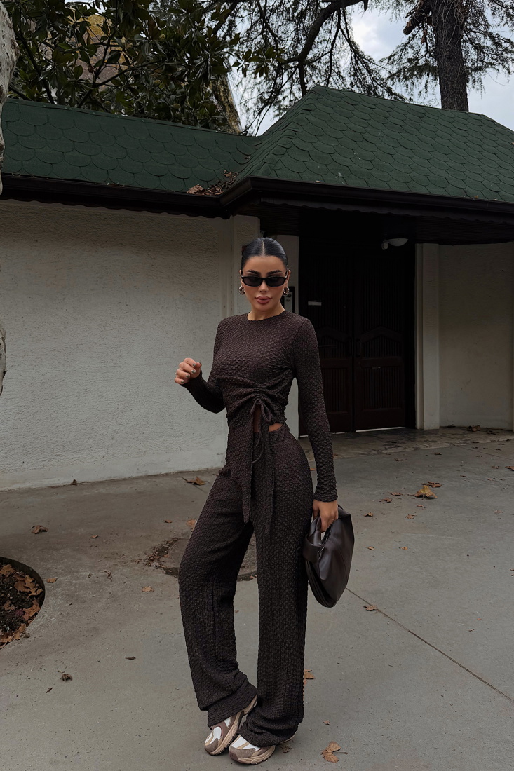 Acı Kahve Sequin Takım ATE-3834 - EYYO