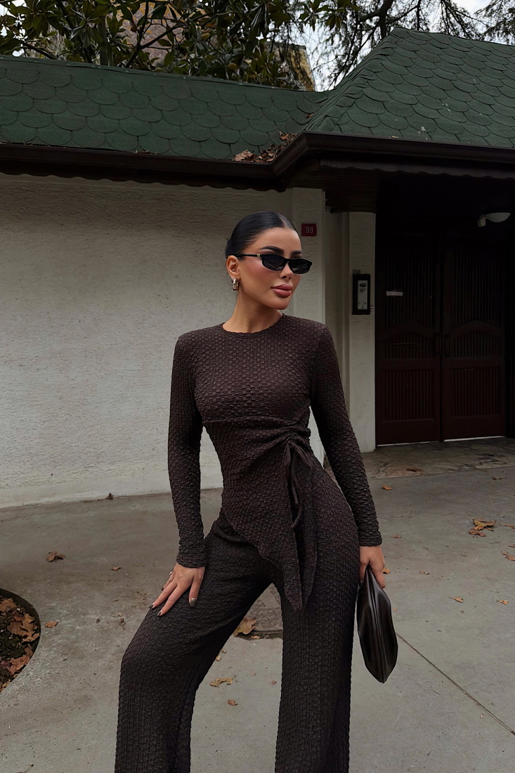 Acı Kahve Sequin Takım ATE-3834 - EYYO