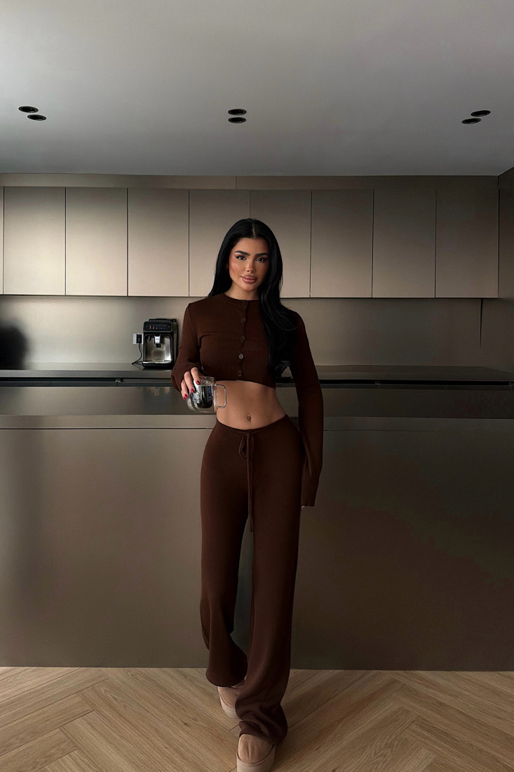 Acı Kahve Nagina Triko Takım ATE-4402 - EYYO