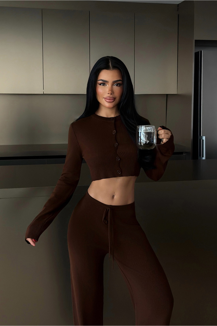 Acı Kahve Nagina Triko Takım ATE-4402 - EYYO