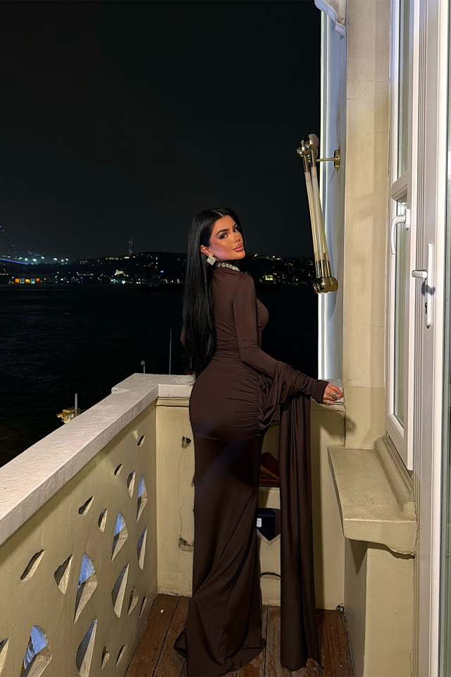 Acı Kahve Arkua Elbise ATE-4435 - 4