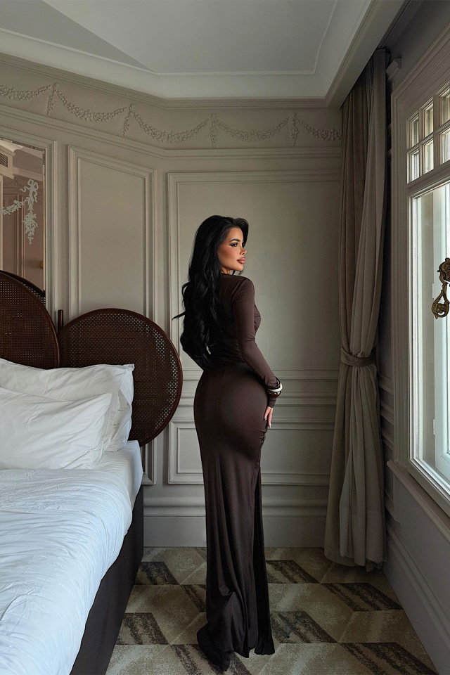 Acı Kahve Owang Elbise ATE-4589 - 5