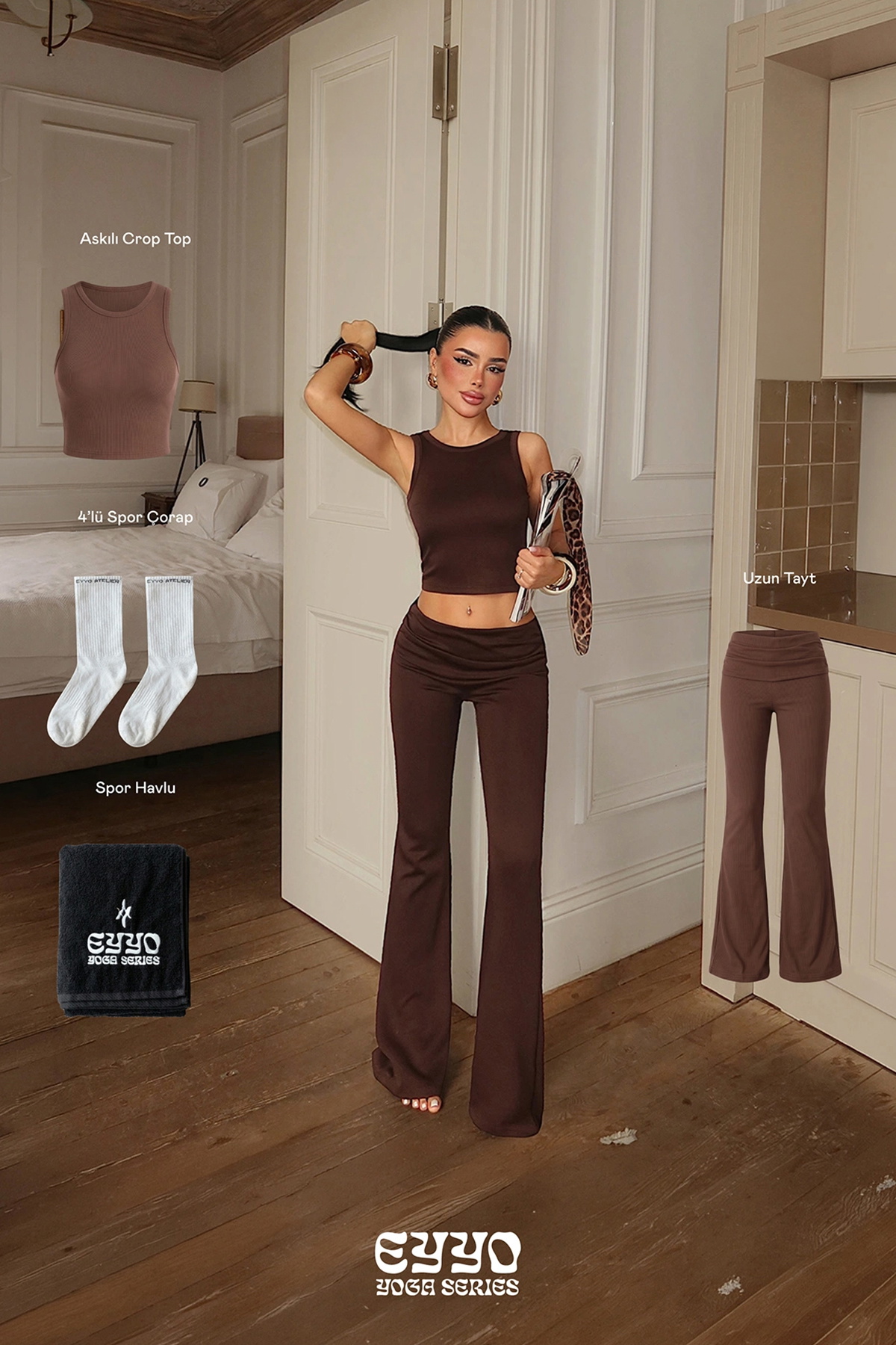 Acı Kahverengi Bisu 4'lü Yoga Set - 1