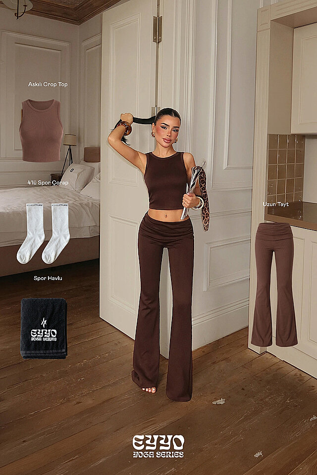 Acı Kahverengi Bisu 4'lü Yoga Set -