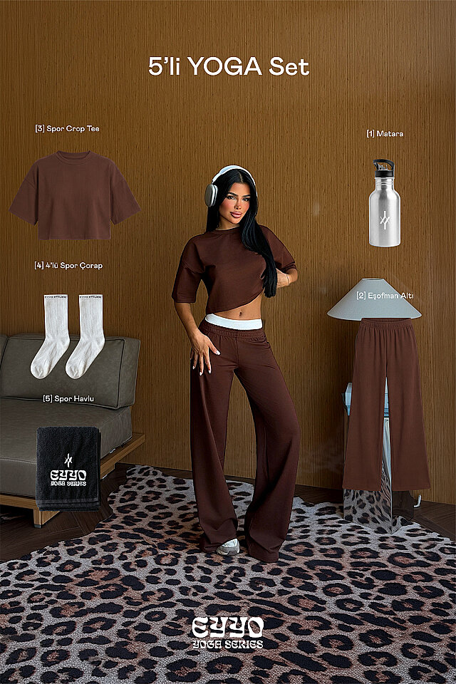 Acı Kahverengi Judem 5'li Yoga Set -