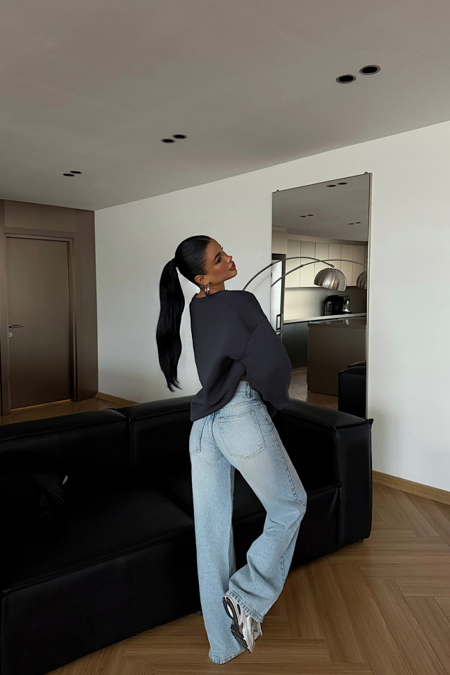 Antrasit Alus Sweatshirt ATE-4722 - 4