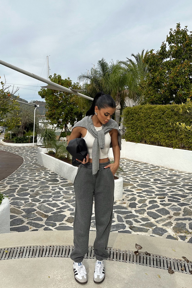 Antrasit Cep Detay Eşofman Altı ATE-0462 