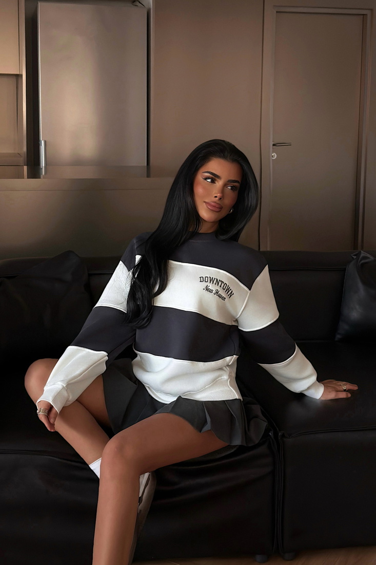 Antrasit Sonie Sweatshirt ATE-4621 - EYYO