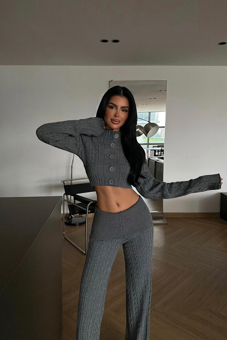 Antrasit Isobel Triko Takım ATE-4500 - EYYO