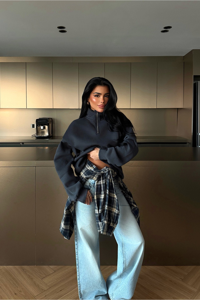 Antrasit Haruko sweatshirt ATE-4612 - 3