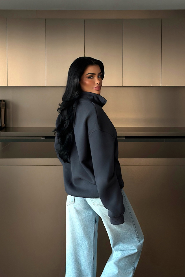 Antrasit Haruko sweatshirt ATE-4612 - 4