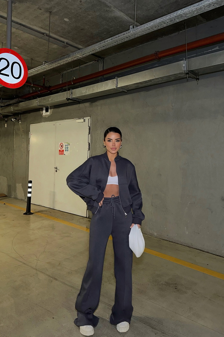 Antrasit Fermuar Detay Takım ATE-0418 - EYYO