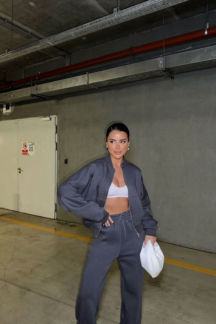 Antrasit Fermuar Detay Takım ATE-0418 - EYYO