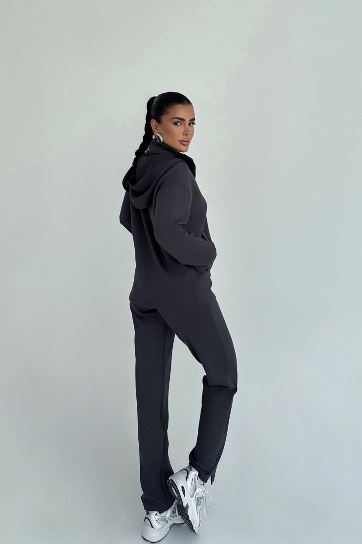 Antrasit Naerys Fermuar Detaylı Eşofman Takım ATE-2434 - EYYO