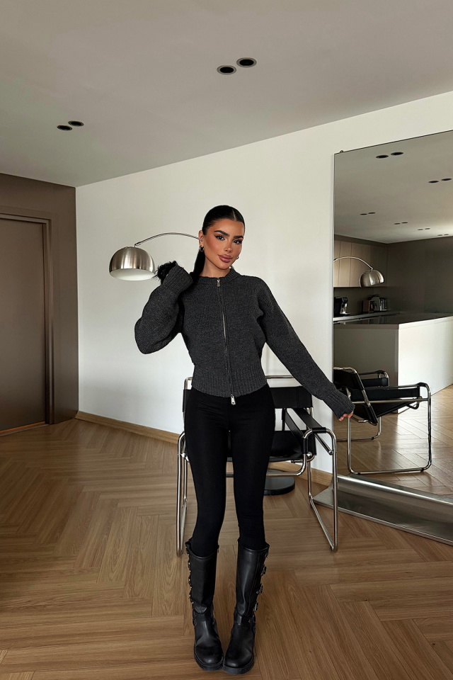 Antrasit Lilja Triko Hırka ATE-4060 - 3