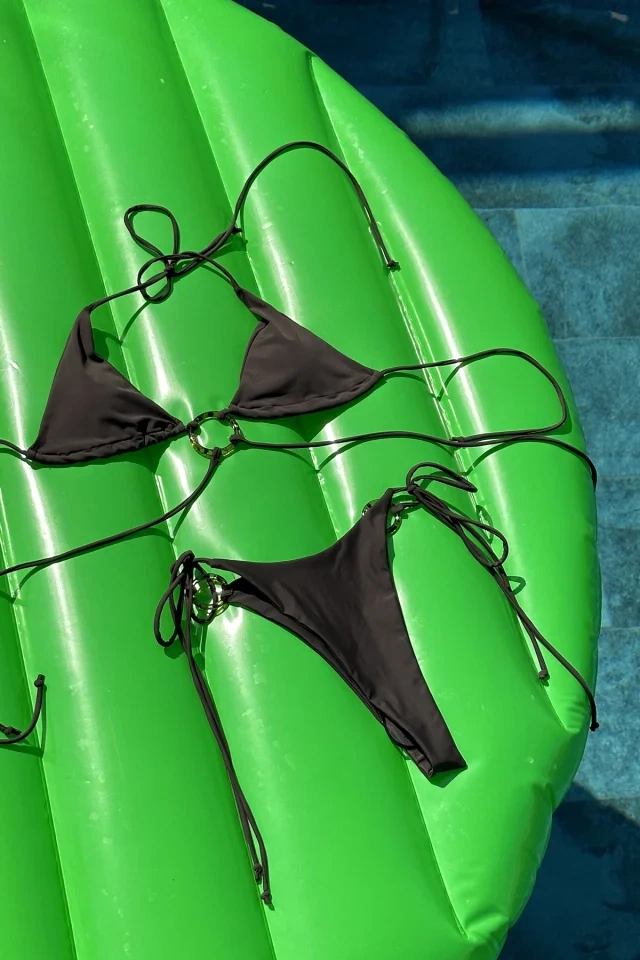 Antrasit Halka Detay İpli Bikini ATE8390 - 4