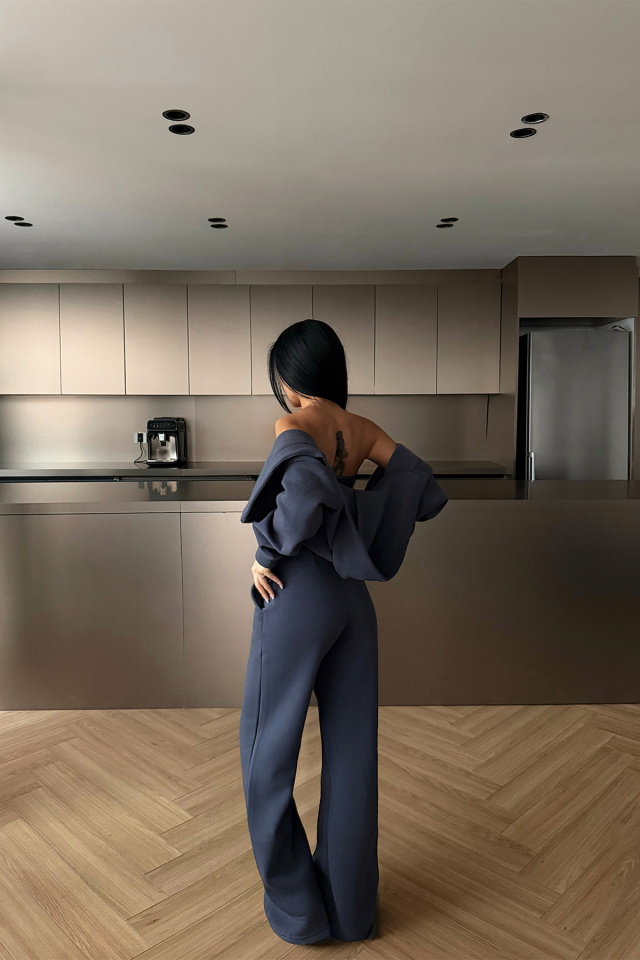 Antrasit Zahara Üçlü Eşofman Takımı ATE-4816 - 4