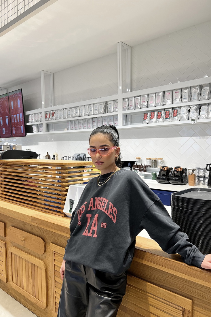 Antrasit Los Angeles Yazılı Sweat ATE3083 - EYYO