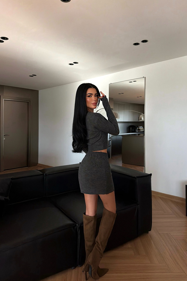 Antrasit İlue Triko Takım