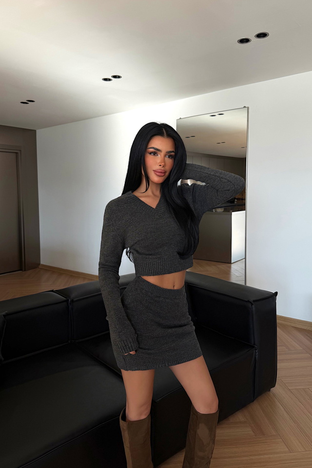 Antrasit İlue Triko Takım ATE-4369 - 3