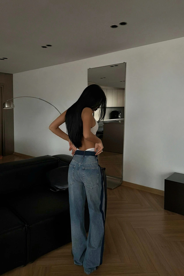 Bağlama Detay Jean Pantolon ATE-4528 - 5