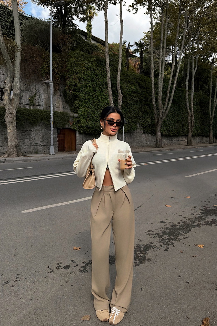 Balboa Çift Fermuarlı Triko Hırka ATE-3890 - EYYO