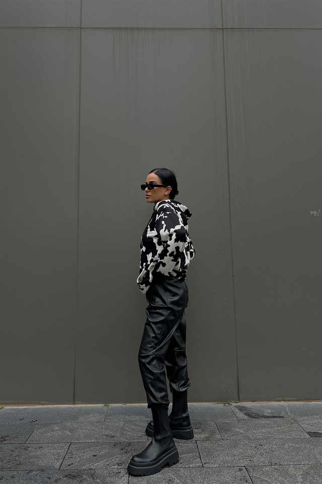 Batic Pattern Hooded Sweat ATE2049 - 3
