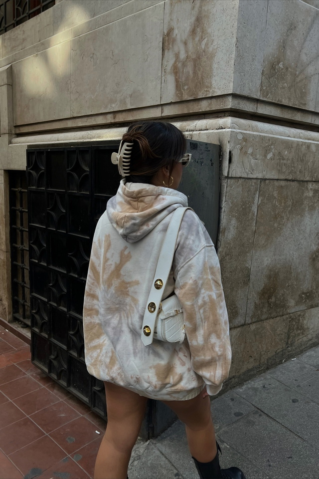 Batic Pattern Hooded Sweat ATE2338 - 3