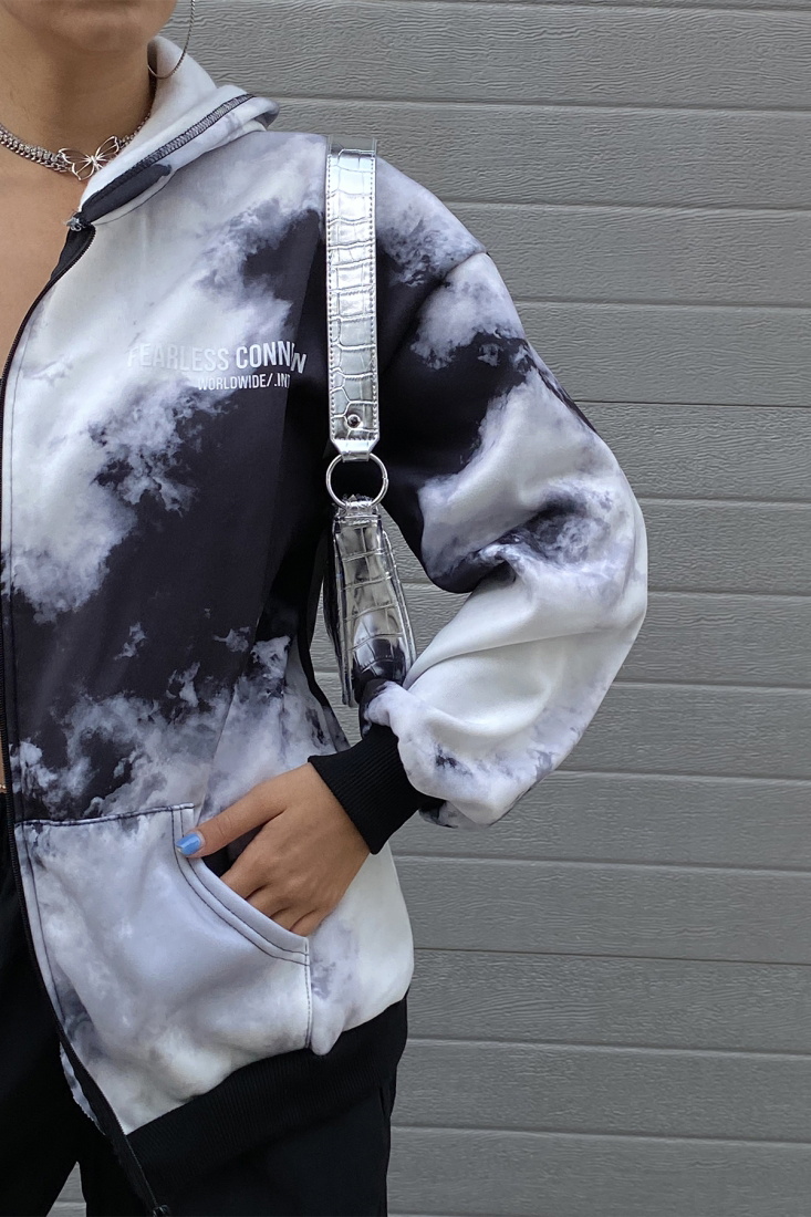 Batik Desen Kapşonlu Hırka ATE2286 - EYYO