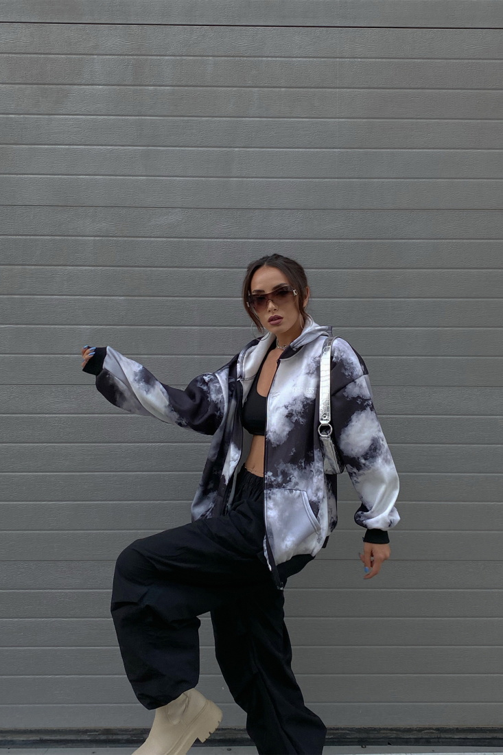 Batik Desen Kapşonlu Hırka ATE2286 - EYYO