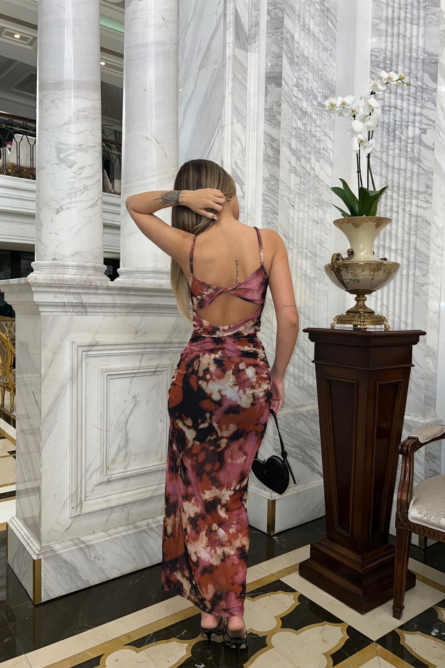 Batik Desen Uzun Elbise ATE5283 - 5