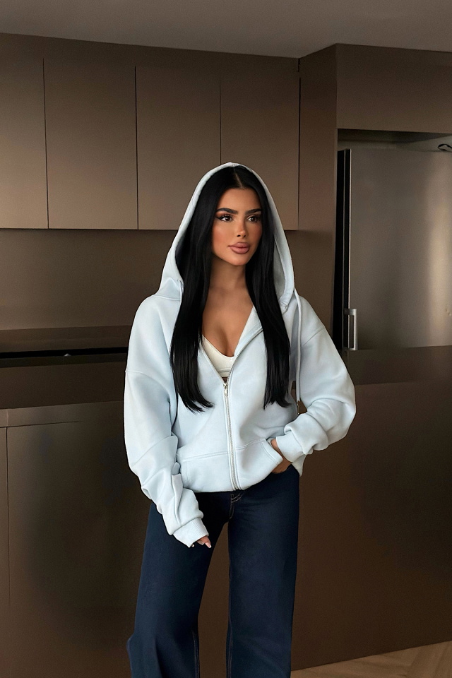 Bebe Mavisi Medias Kapüşonlu Hırka ATE-4871 