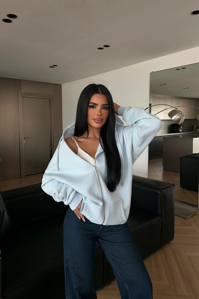 Bebe Mavisi Medias Kapüşonlu Hırka ATE-4871 - 2